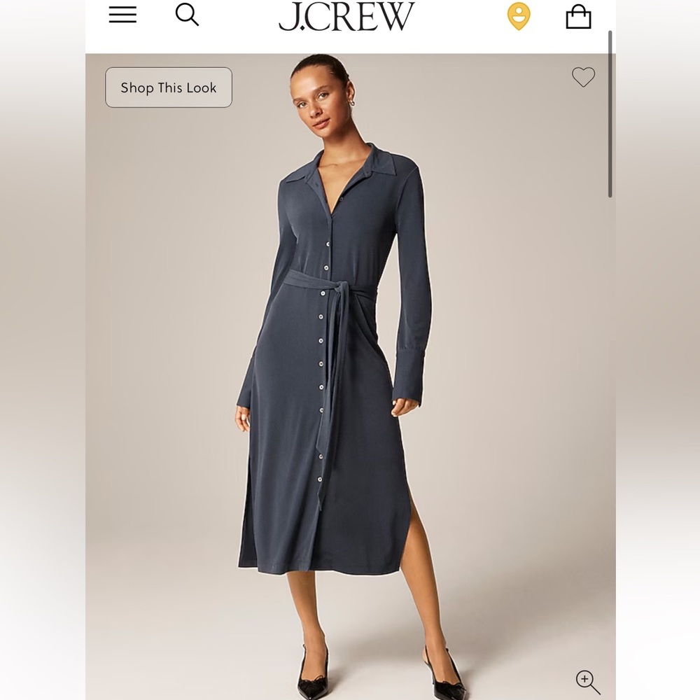 J Crew NWT Matte Jersey Belted Dress